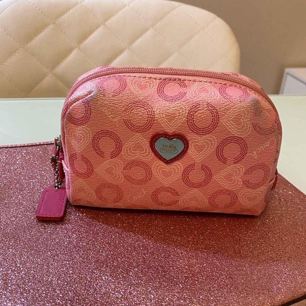 Coach small cosmetic bag. Used! Not New